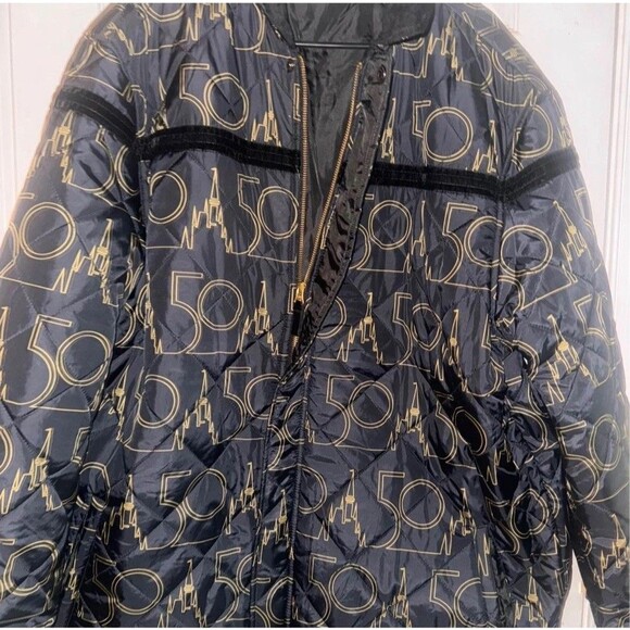 New Disney 50th Anniversary Quilted Jacket Black/Gold XXL 2XL Mens Womans Adult - Picture 1 of 3